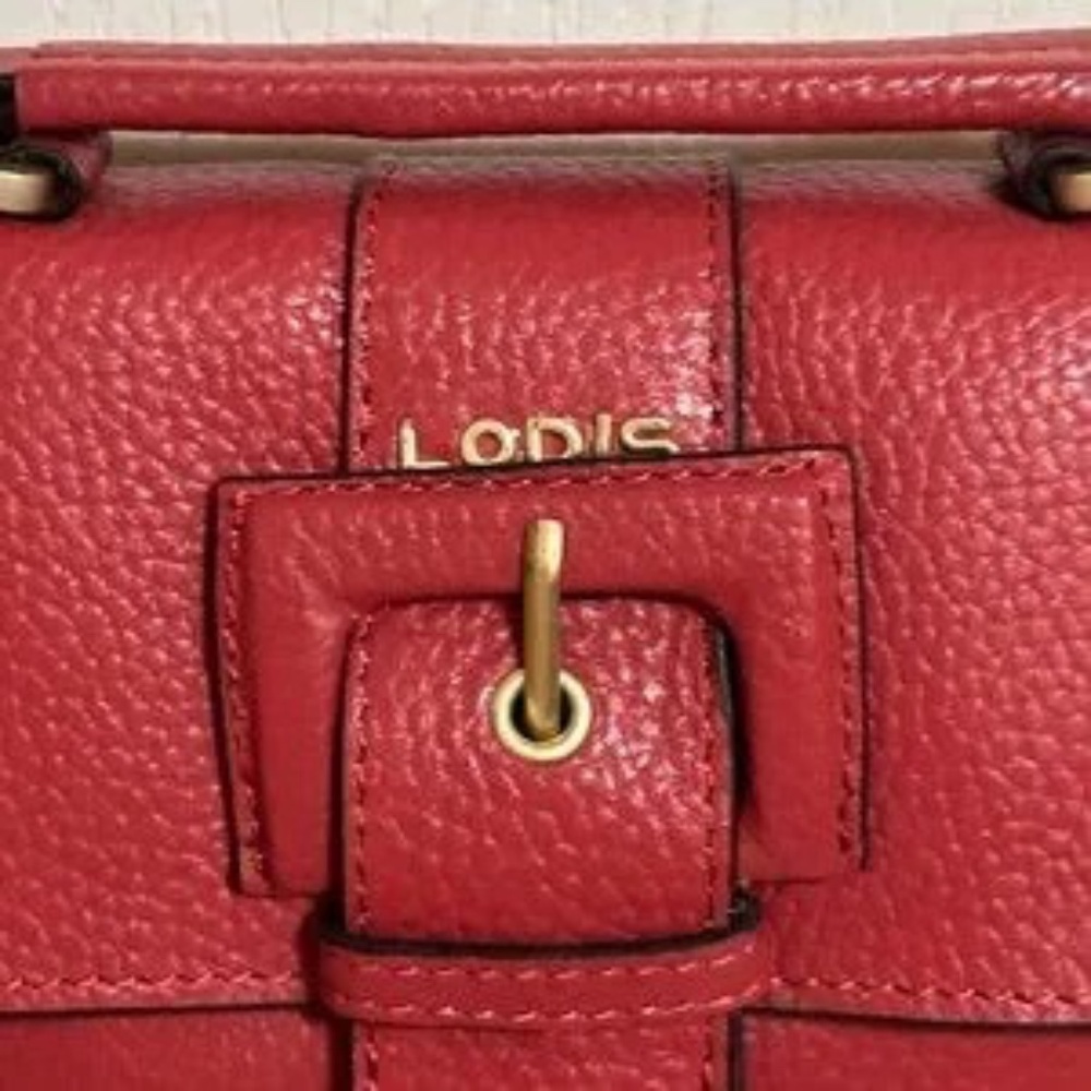 NWT! Women's Mini Lodis "Addison" Red Designer Leather Purse - Picture 6 of 14